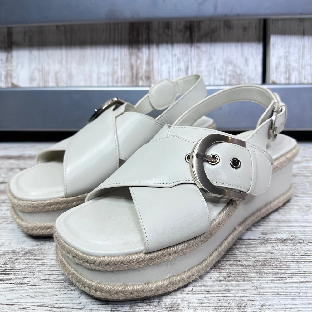 Marc Fisher LTD Women's Renda Espadrille Platform Sandals Sz 8M